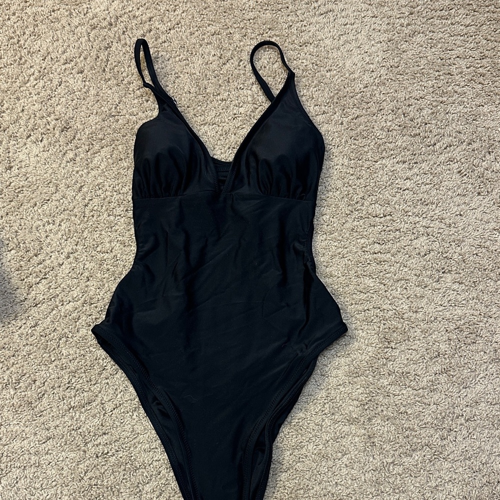 Black One-Piece Swimsuit